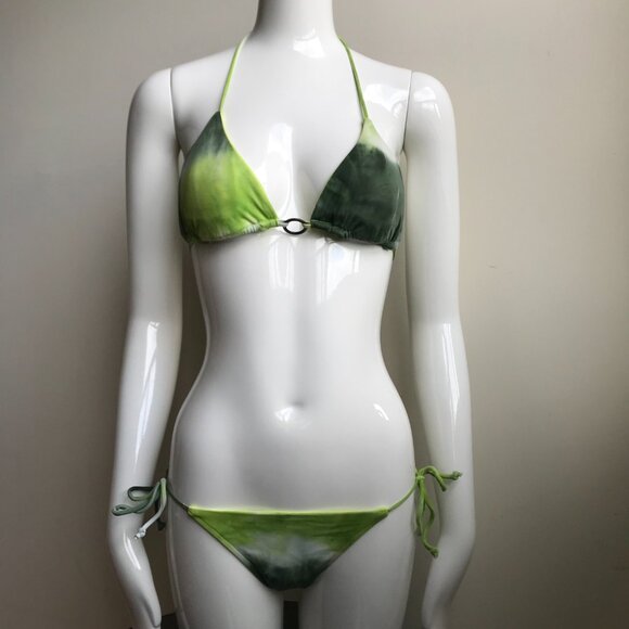 Billabong BLUE CRUSH era Vintage bikini tie dye reversible triangle low rise - Picture 1 of 16